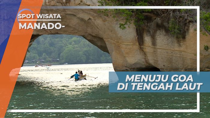 Naik Sampan Menuju Goa Karang di Tengah Laut, Selat Lembeh Manado