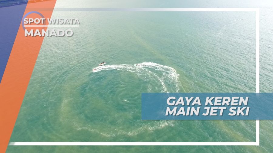 Gaya Menawan, Unjuk Atraksi Keren Main Jet Ski, Manado 