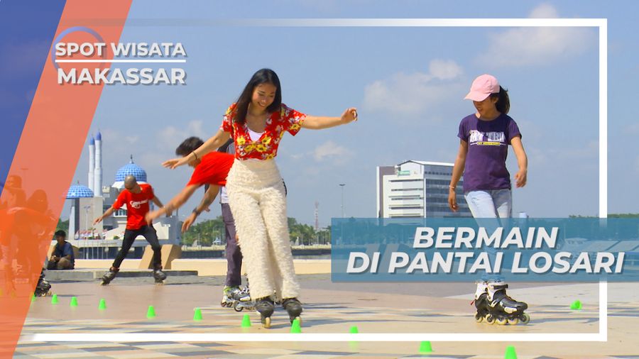 Pantai Losari, Meluncur di Atas Sepatu Roda di Tempat Paling Populer di Makassar