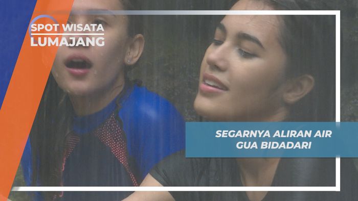 Segarnya Aliran Air Gua Bidadari, Lumajang
