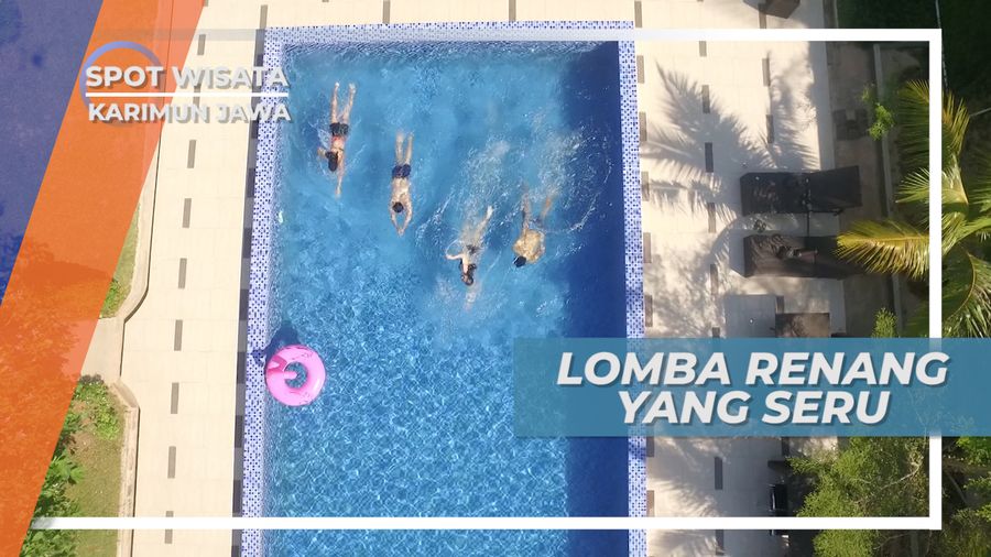 Lomba Renang yang Seru, Adu Cepat di Kolam Renang Hotel Karimun Jawa