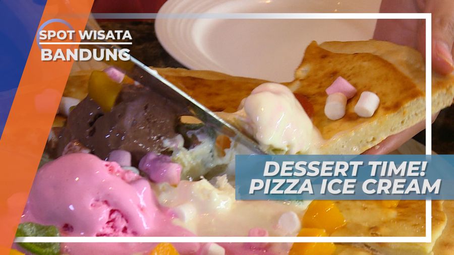 Lezatnya Chees Cake Pizza, Taburan Marshmello dan Es Krim yang Menggugah Selera, Bandung