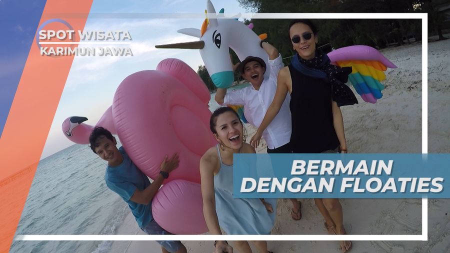 Bermain Lucu di Bibir Pantai Pulau Menjangan Kecil,karimunjawa