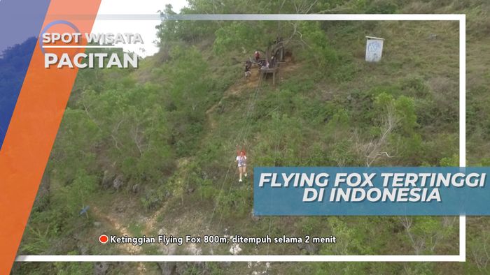 120 Detik Melayang di Flying Fox Tertinggi di Indonesia, Pacitan