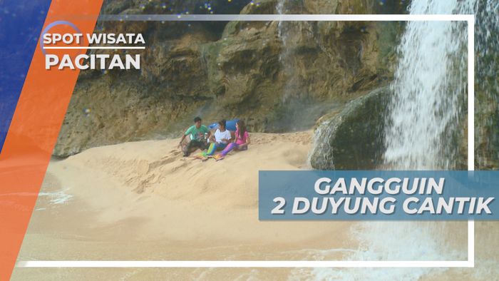 Bermain di Air Terjun Banyu Tibo, Pacitan
