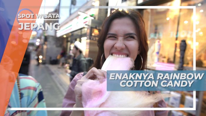 Rainbow Cotton Candy Raksasa, Dinikmati Saat Berkeliling di Harajuku Jepang