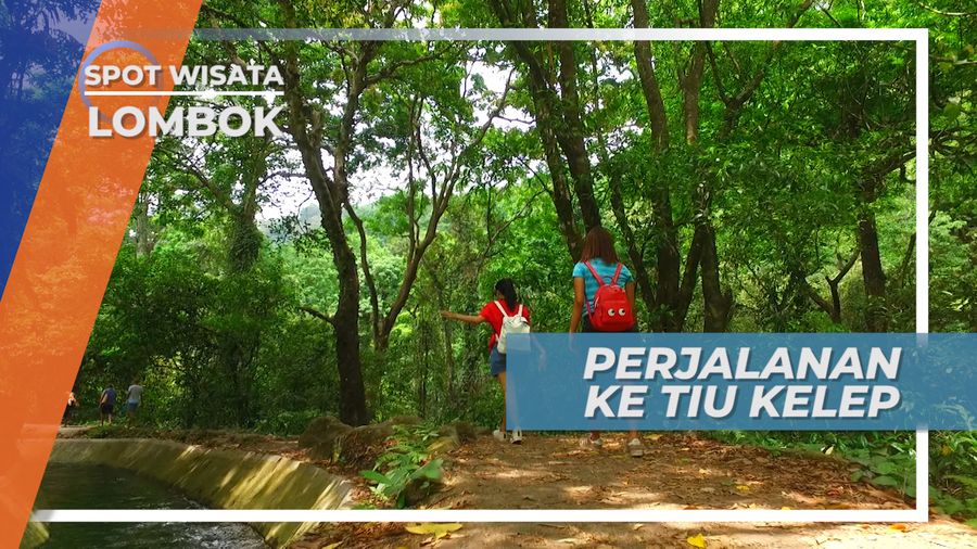 Menyeberangi Sungai Berbatu Menuju Air Terjun Tiu Kelep Lombok