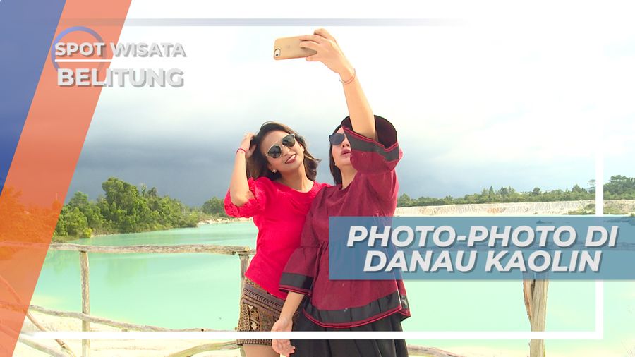 Berburu Foto Menarik di Danau Kaolin yang Cantik, Belitung