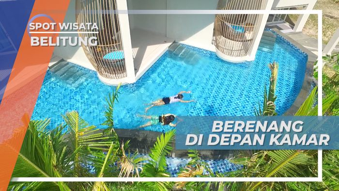 Berenang Ditemani Panorama Keindahan Pantai, Belitung
