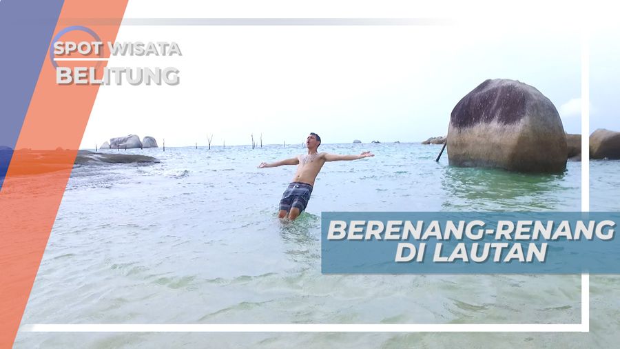 Berenang-Renang di Pantai Tanjung Tinggi Belitung