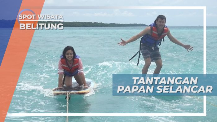 Berpapan Selancar ala  Pulau Leebong Belitung 