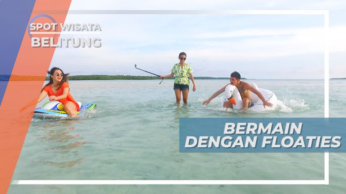 Seru-Seruan Bersama Teman di Pulau Pasir Timbul Belitung