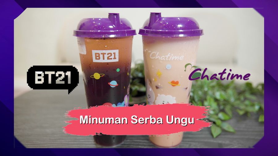 Review Jujur! Minuman BT21 x Chatime yang Serba Ungu