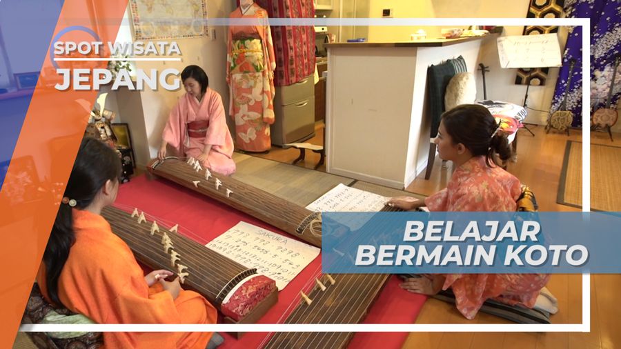 Bermain Alat Musik Koto, Lantunan Merdu Suara Instrumen Tradisional Jepang