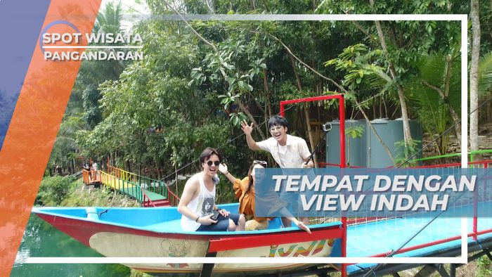 Menghilangkan Kepenatan dengan Pemandangan Sungai yang dikelilingi Pohon Hijau, Pangandaran