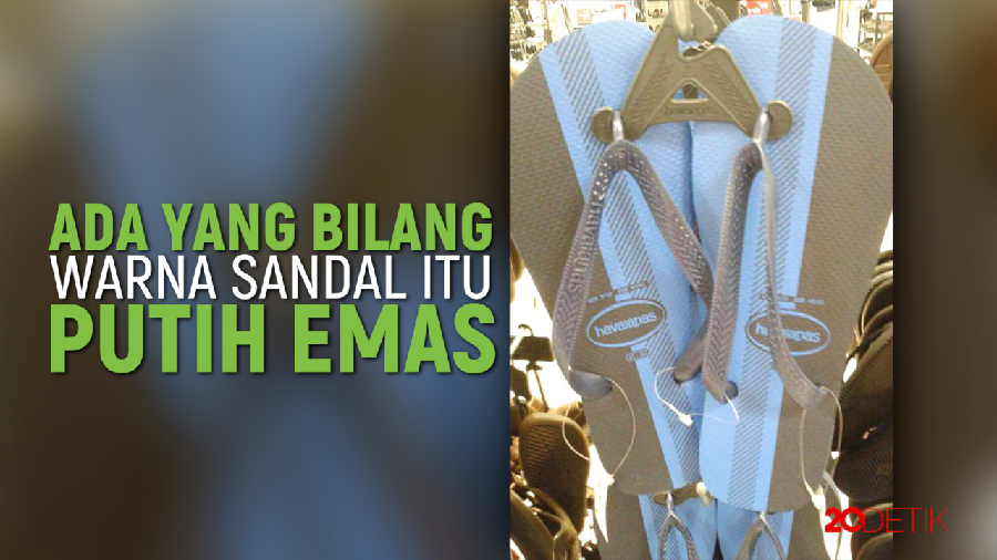 Debat Lagi! Sandal Ini Warnanya Putih Emas atau Biru Hitam?