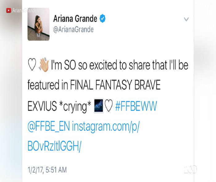 Ariana Grande Siap Beraksi di Final Fantasy