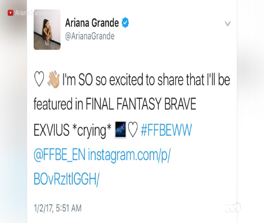 Ariana Grande Siap Beraksi di Final Fantasy