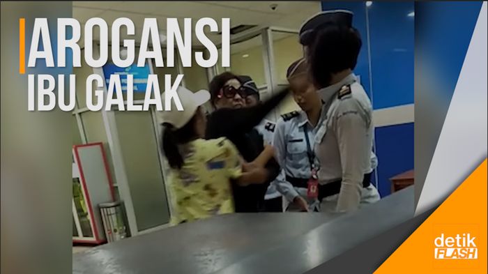 Ibu Galak Tampar Petugas Bandara Manado