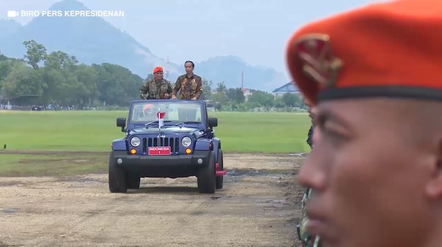 Begini Saat Jokowi Datangi Markas Paskhas AU