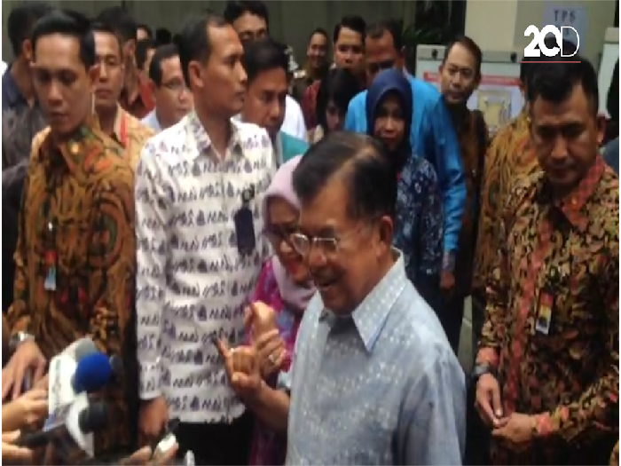Wapres JK Siap Nyoblos di TPS Dharmawangsa