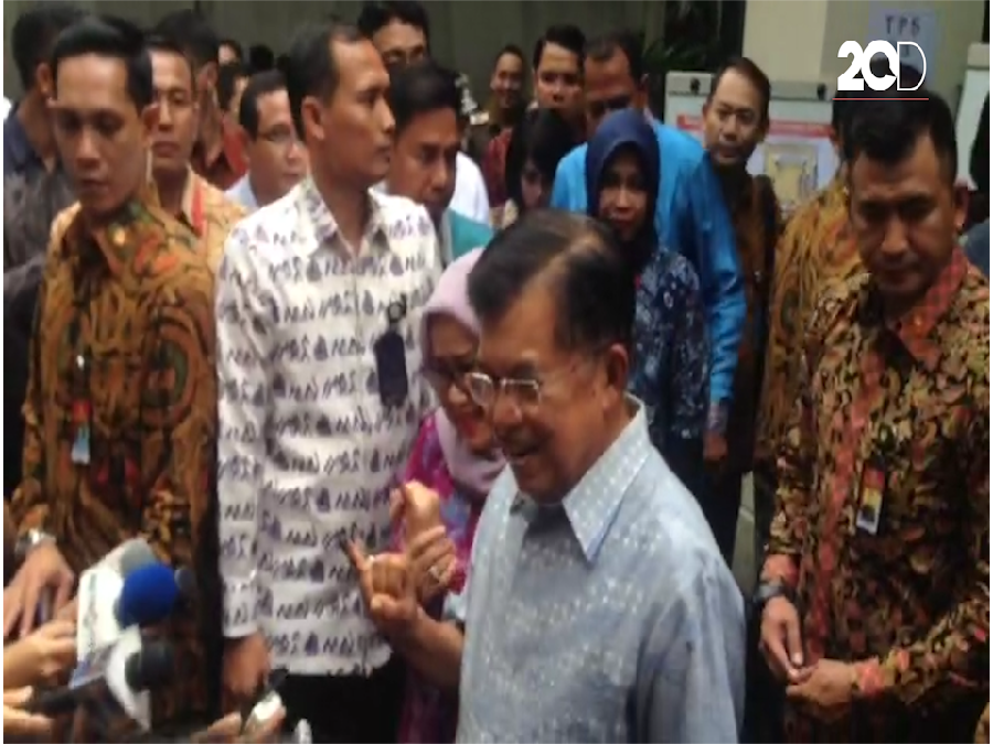Wapres JK Siap Nyoblos di TPS Dharmawangsa