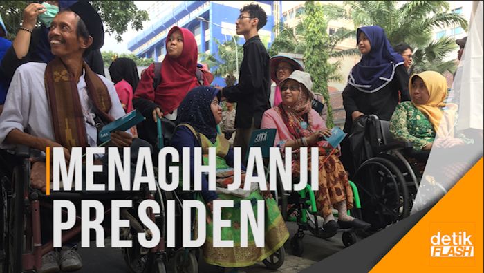 Kaum Difabel Tuntut Janji Jokowi
