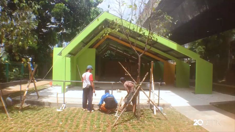 Pengerjaan RPTRA Gondangdia Dikejar Deadline