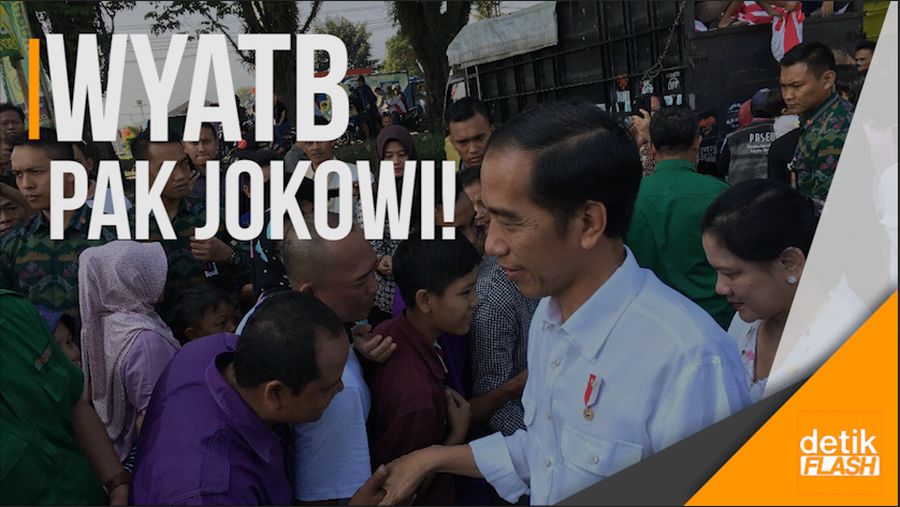 Syukuran Ultah, Presiden Jokowi Bagi-bagi Sembako