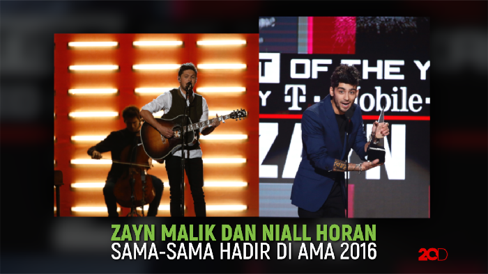 Pertemuan Canggung Zayn Malik dan Niall 1D di AMA 2016