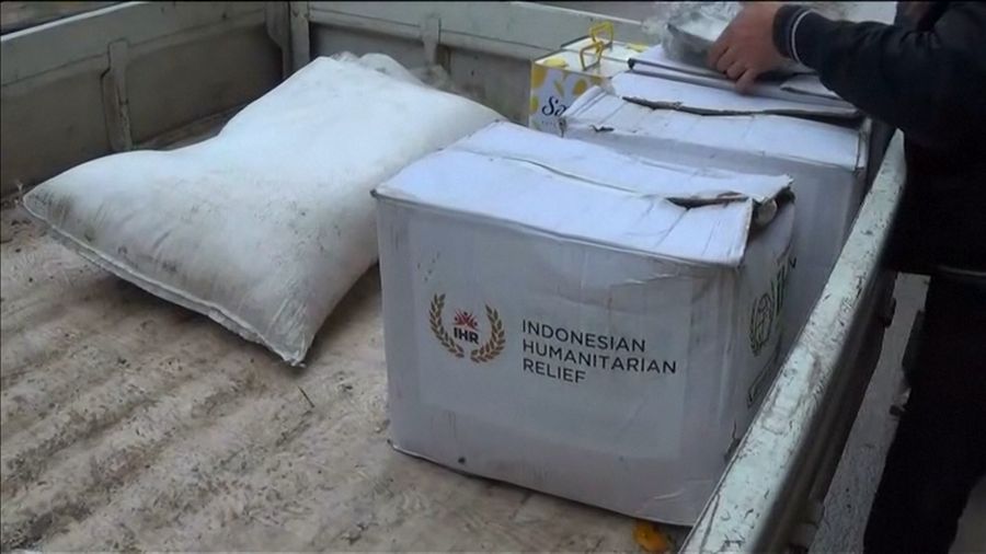 Boks Bantuan Indonesia di Aleppo 