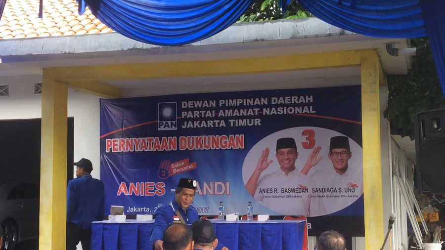 DPD PAN Jaktim Nyatakan Dukungan buat Anies-Sandi