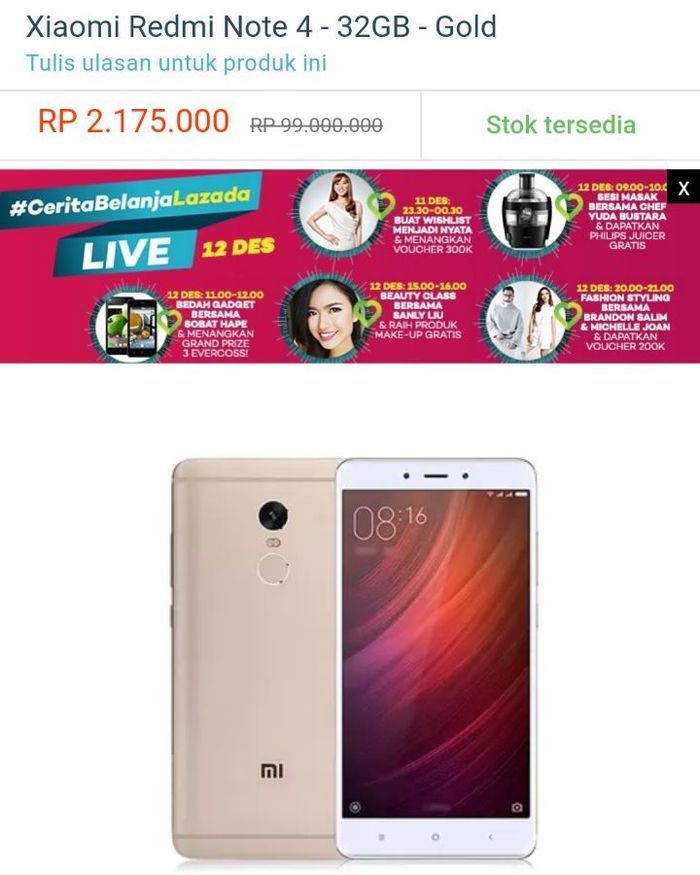 Heboh Diskon Palsu Redmi Note 4 Harga Rp 99 Juta di Harbolnas