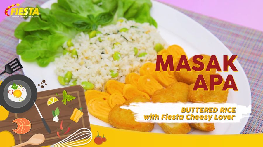 Buttered Rice with Fiesta Cheesy Lover, Menu Pas untuk Makan Siang