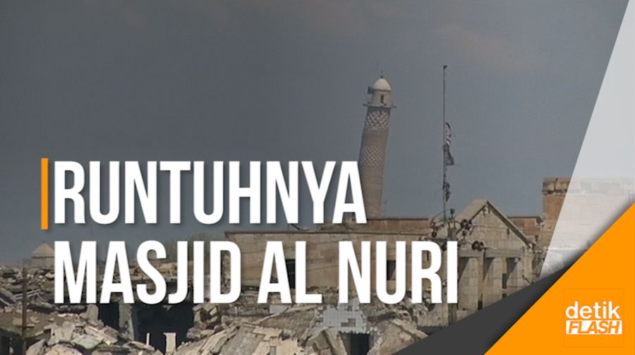 Hancurnya Masjid Bersejarah Al-Nuri di Kota Mosul Irak