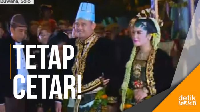 Kahiyang dan Bobby Manglingi di Resepsi Malam