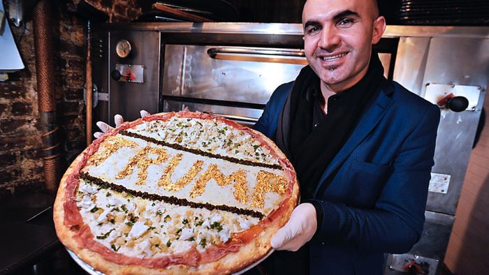 Ada Pizza Trump Bertabur Emas untuk Amal