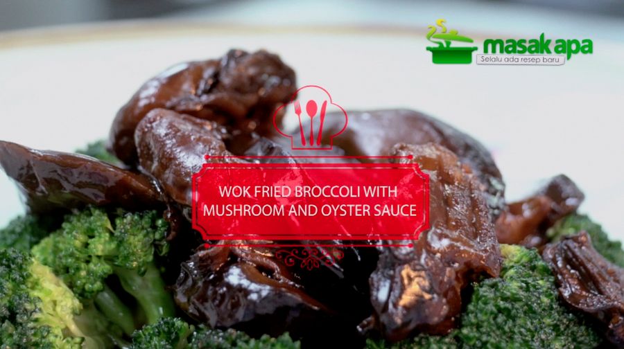 Wok Fried Broccoli with Mushroom and Oyster Sauce