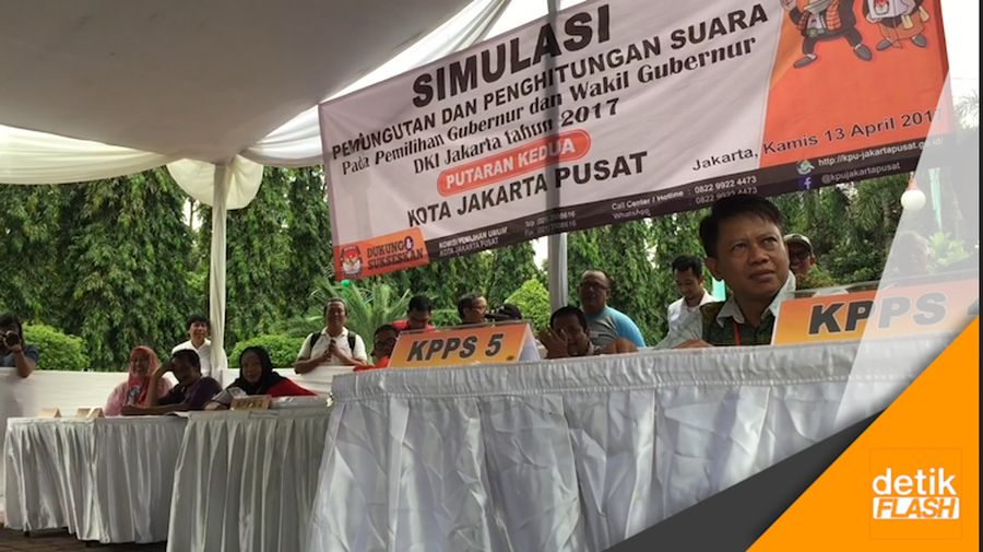 KPU Jakpus Simulasi Pencoblosan, Tambal Kekurangan di Putaran Pertama