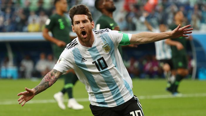 Gol Perdana Messi di Piala Dunia 2018 dan Reaksi Maradona