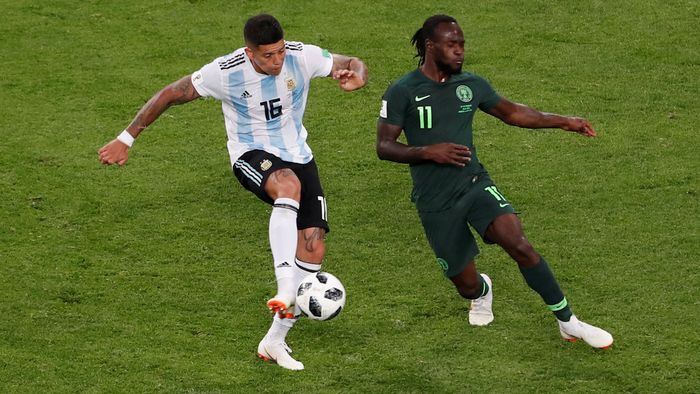 Gol Marcos Rojo Bawa Argentina Lolos ke Babak 16 Besar