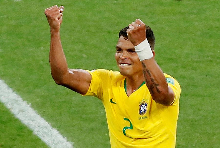 Thiago Silva! Serbia 0-2 Brasil