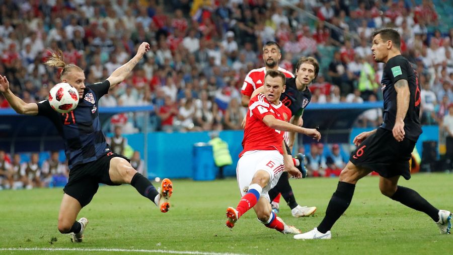 Gol Spektakuler Cheryshev Bikin Rusia Unggul 1-0 atas Kroasia