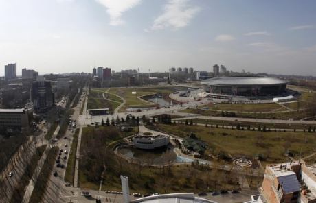 Kota Donetsk dengan Donbass Arena-nya (Getty Images)