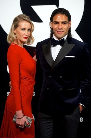 Radamel Falcao & Lorelei Taron (Getty Images/Carlos Alvarez)