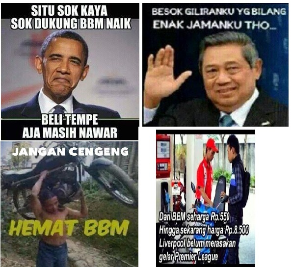  Aneka  Meme  meme  Lucu  Setelah Harga BBM Naik