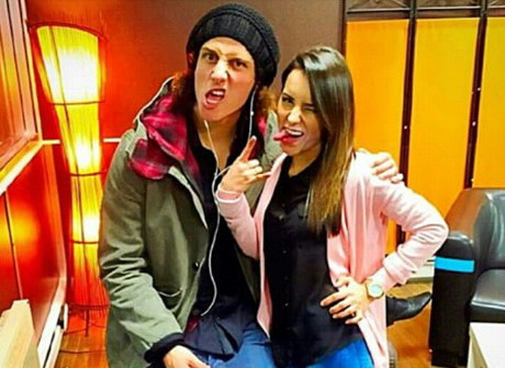 David Luiz dan sang kekasih (Instagram)