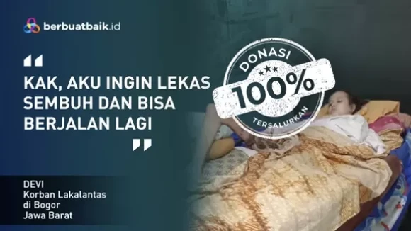 Akibat Ditabrak Tronton, Anak Piatu Pekerja Serabutan Tabah Berjuang Sembuh