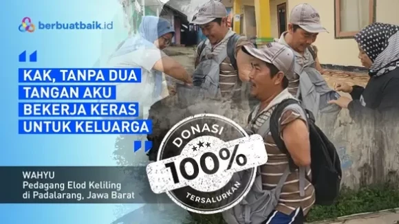 Akibat Tersetrum Sutet, Wahyu Jadi Tuna Daksa Tanpa Tangan Hidup dari Berjualan Elod