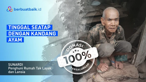 Cerita Sedih Kakek Sebatang Kara Tinggal di Gubuk Hampir Roboh